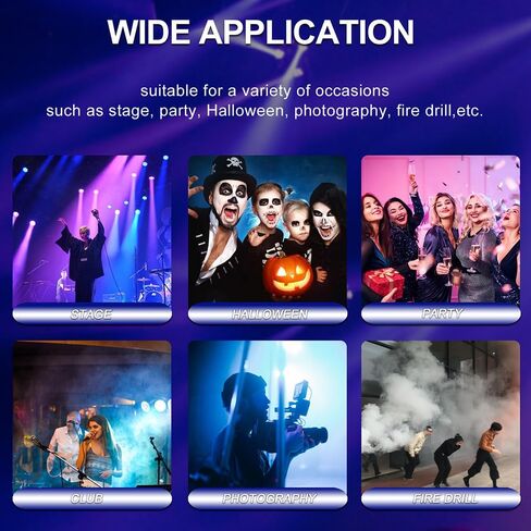 Fog Machine, 500+ Watts Smoke Machine with 8 LED Par Lights, Wireless Remote, Auto Mode-Perfect for Indoor Outdoor Party Halloween Wedding and Stage Effect in Saudi Arabia