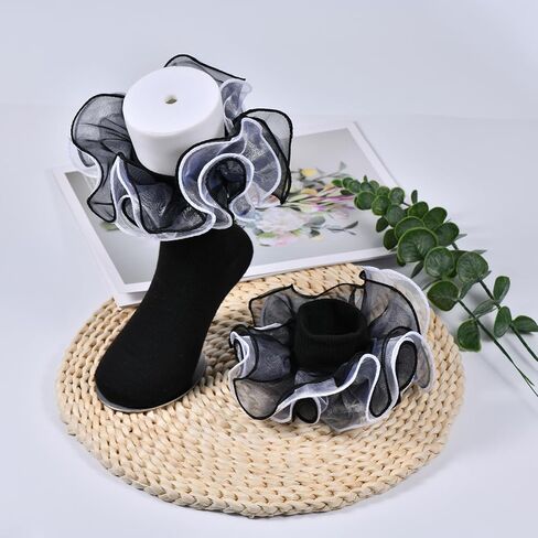 Toddler Baby Girls Ruffle Soft Double Frilly Lace Socks Kids Cute Ankle Cotton Dress Socks in Kuwait