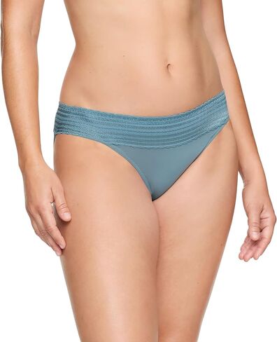 Warner's Women's No Pinching No Problems Dig-Free Comfort Waist with Lace Microfiber Bikini 5509 in Saudi Arabia