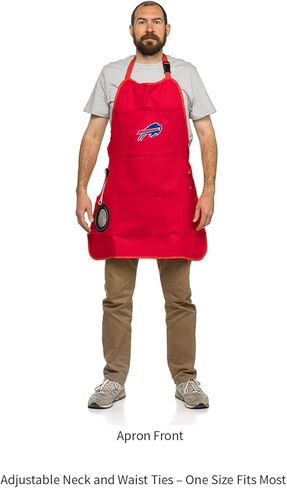 مريلة شواء نهائية من فريق سبورتس أمريكا NFL سياتل سي هوكس | فتاحة زجاجات وحامل مشروبات معزول | قماش قطني متين وشديد التحمل 300 جرام في المتر المربع | يمكن غسله في الغسالة | أشرطة قابلة للتعديل in Kuwait