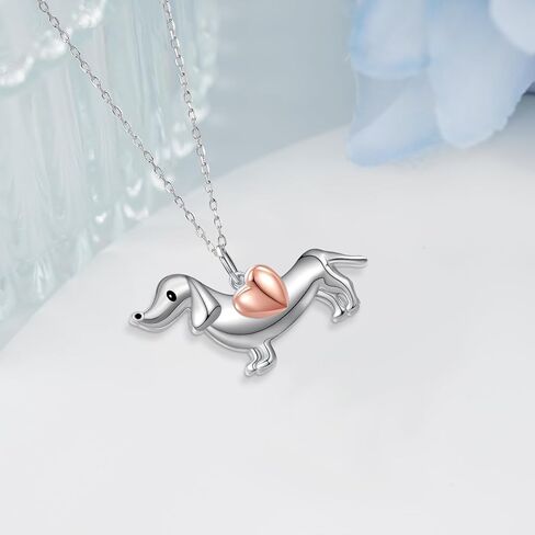 SCZKLAQ Corgi Necklace 925 Sterling Silver Dog Necklace Cute Puppy Dog Corgi Jewelry Gifts for Women Girls Corgi Gifts for Corgi Lovers in Saudi Arabia
