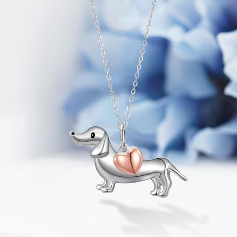 SCZKLAQ Corgi Necklace 925 Sterling Silver Dog Necklace Cute Puppy Dog Corgi Jewelry Gifts for Women Girls Corgi Gifts for Corgi Lovers in Saudi Arabia