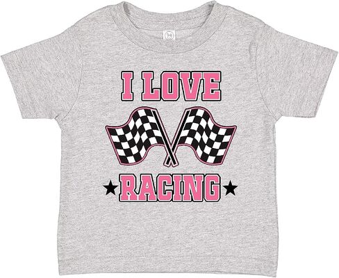 inktastic I Love Racing Rally Flags Girls Toddler T-Shirt in Saudi Arabia