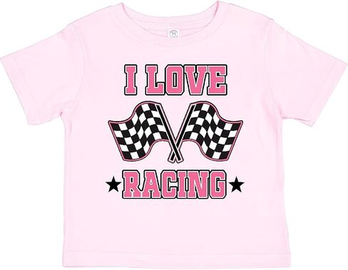 inktastic I Love Racing Rally Flags Girls Toddler T-Shirt in Saudi Arabia