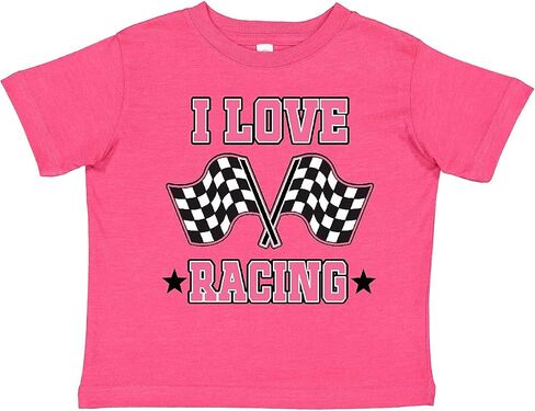 inktastic I Love Racing Rally Flags Girls Toddler T-Shirt in Saudi Arabia