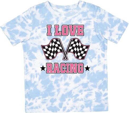 inktastic I Love Racing Rally Flags Girls Toddler T-Shirt in Saudi Arabia