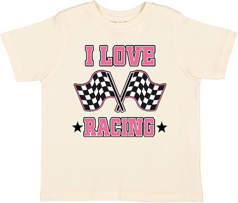 inktastic I Love Racing Rally Flags Girls Toddler T-Shirt in Saudi Arabia