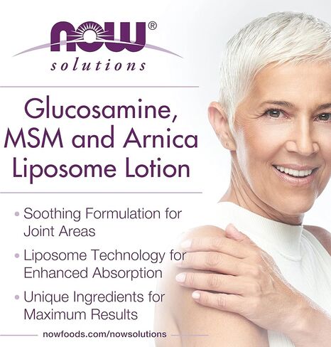 NOW Glucosamine, MSM & Arnica Liposome Lotion, 8-Ounce (Pack of 2) in Saudi Arabia