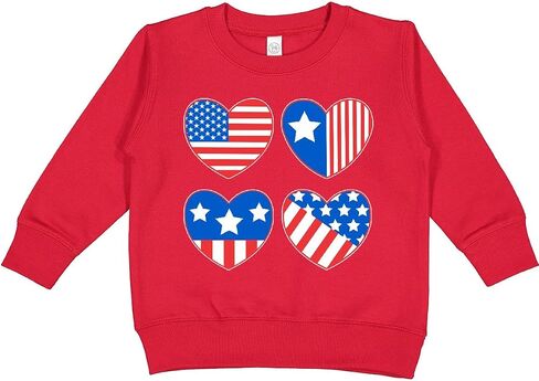 Inktastic الرابع من شهر يوليو ، قميص Toddler American Hearts American in Kuwait