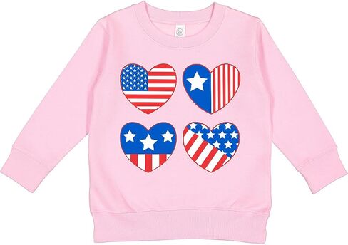 Inktastic الرابع من شهر يوليو ، قميص Toddler American Hearts American in Kuwait