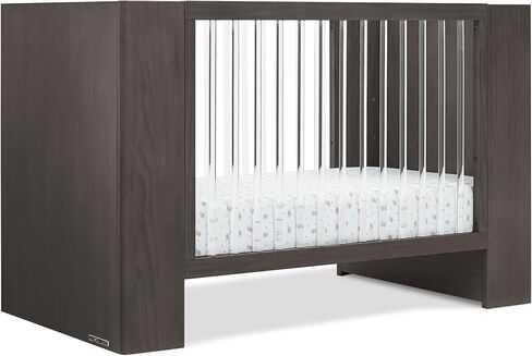 Delta Kids Aerin Crib 6 قطع أثاث حضانة الأطفال-في الإضافات: سرير قابل للتحويل ، 6 درج أرجاء ، قمة تغيير ، مرتبة سرير ، صفائح ووسادة متغيرة ، رمادي ريفي in Saudi Arabia