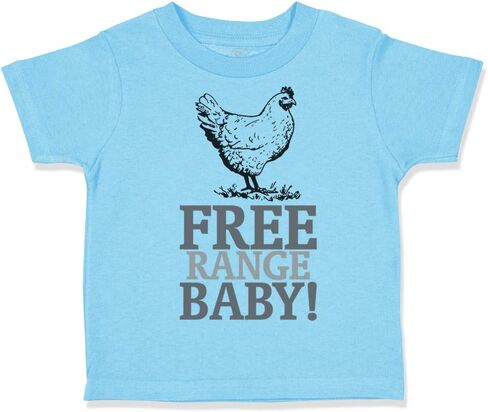 Toddler T-Shirt Free Range Baby! Chicken Farm Cotton Poultry Boy & Girl Clothes in Kuwait