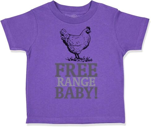 Toddler T-Shirt Free Range Baby! Chicken Farm Cotton Poultry Boy & Girl Clothes in Kuwait