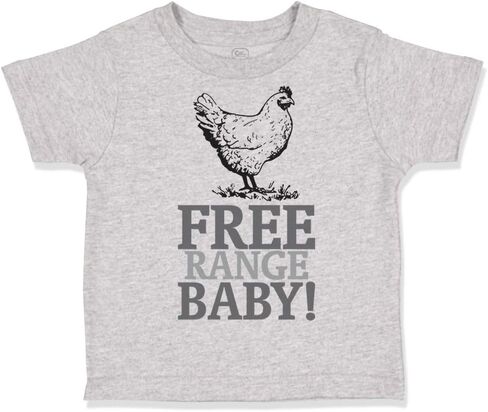 Toddler T-Shirt Free Range Baby! Chicken Farm Cotton Poultry Boy & Girl Clothes in Kuwait