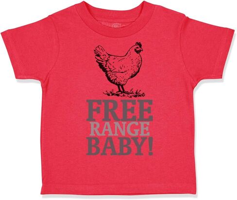 Toddler T-Shirt Free Range Baby! Chicken Farm Cotton Poultry Boy & Girl Clothes in Kuwait