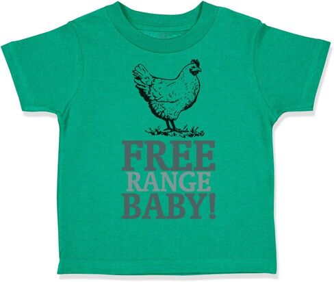 Toddler T-Shirt Free Range Baby! Chicken Farm Cotton Poultry Boy & Girl Clothes in Kuwait