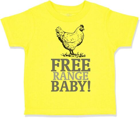 Toddler T-Shirt Free Range Baby! Chicken Farm Cotton Poultry Boy & Girl Clothes in Kuwait