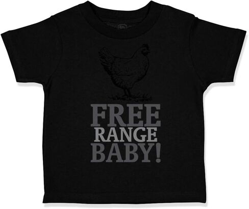 Toddler T-Shirt Free Range Baby! Chicken Farm Cotton Poultry Boy & Girl Clothes in Kuwait