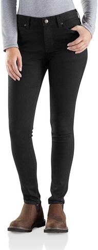 Carhartt Women's Size Layton Skinny Leg Slim Fit Jean, Onyx, 8 Tall in Saudi Arabia