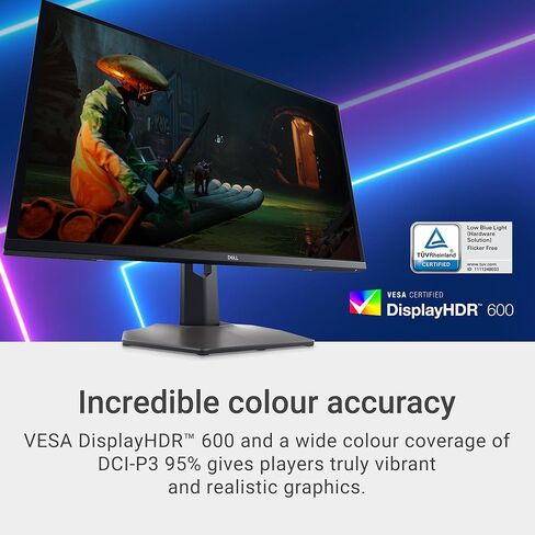 شاشة الألعاب المنحنية Dell S3222HG - شاشة 32 بوصة 165 هرتز عالية الدقة بالكامل (1920 × 1080)، انحناء 1800R، تقنية AMD FreeSync، وقت استجابة 4 مللي ثانية من الرمادي إلى الرمادي، 16.7 مليون لون - أسود in Saudi Arabia