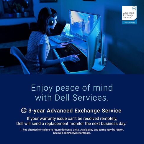شاشة الألعاب المنحنية Dell S3222HG - شاشة 32 بوصة 165 هرتز عالية الدقة بالكامل (1920 × 1080)، انحناء 1800R، تقنية AMD FreeSync، وقت استجابة 4 مللي ثانية من الرمادي إلى الرمادي، 16.7 مليون لون - أسود in Saudi Arabia