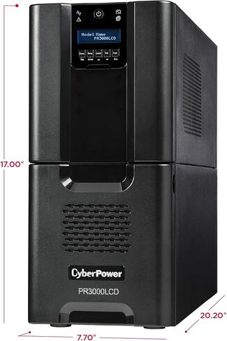 CyberPower PR1500LCD Smart App Sinewave UPS Battery Backup | 1500VA/1500W, 8 Outlets, AVR, Mini-Tower, UL Certified in Kuwait