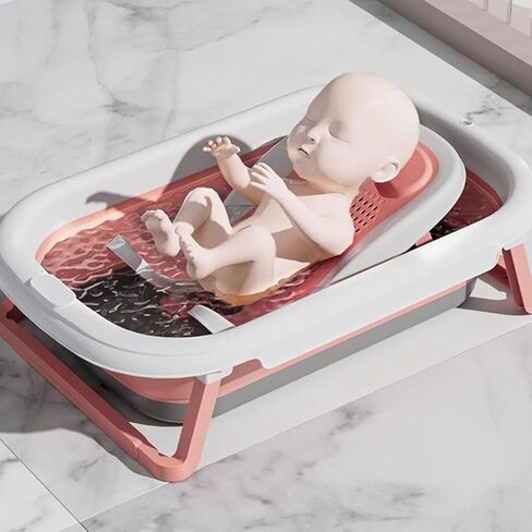 Multifunctional Infant Bath, Lying Down Shower Basin for Home Use, Counter Sink Or Bathtubs Bathtub Shower Bed, Foldable Design for Counter or Stand Use (Grey) in Saudi Arabia