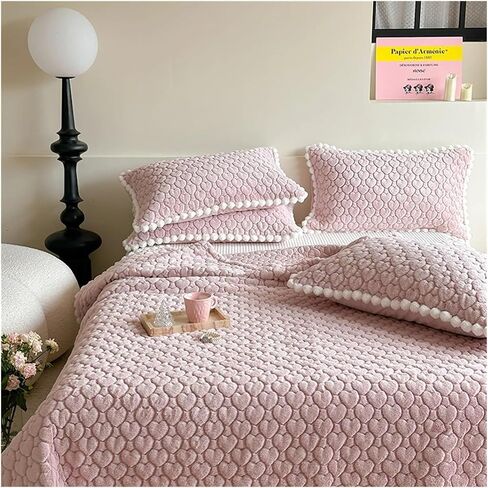 Bed Four Pieces Set Bedspread on The Bed Cover Cotton Mattress Topper Bedspreads & coverlets Plush Blanket Bed Sheets Set Couple Bed Quilt(Blu,3pcs 200cmx225cm) in Saudi Arabia