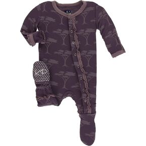 KicKee Pants Print Classic Ruffle Footie with Snaps