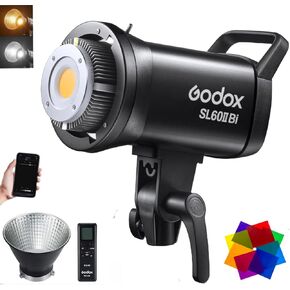 Godox SL60IIBi 75W Bi-Color LED Video Light, 25100Lux@1M 2800K-6500K LED Continuous Light CRI/TLCI 96+/97+, 11 FX Effects Studio Light Bowens Mount, 2.4G Wireless Control with Godox RC-A6 Remote