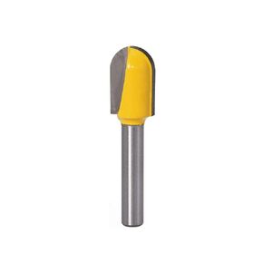 Core Box Router Bit, 1/4-Inch Shank Round Nose Milling Cutter, Tungsten Carbide Woodworking Tools, Cutting Diameter(3/8 in)