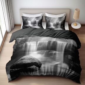 Duvet Cover Toddler Size, Reversible 2 Pieces Highland Cattle Duvet Cover Set, Black Bedding Set for All Season, Soft and Breathable Bedding Set with Zipper Closure & Corner Ties - 42" x 58"