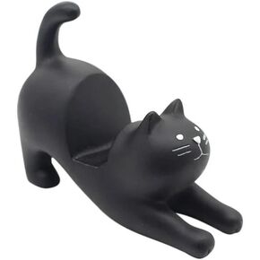Black Cat Smartphone Stand for Desk, Resein Adjustable Desk Phone Stand, Cute Animal Desktop Accessories, Best Gift for Girls, Office, Home Décor, Mount for iPhone, iPad, Kindle, Cards in Saudi Arabia