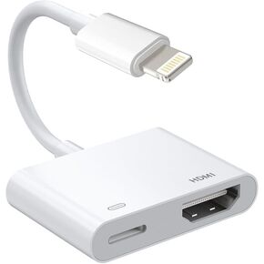 كابل Wahbite iPhone إلى TV HDMI، سلك Lightning إلى HDMI معتمد من MFi لأجهزة iPhone/iPad/iPod على التلفزيون/جهاز العرض/الشاشة، 6.6 قدم in Kuwait