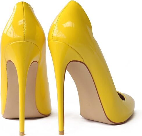 COLETER High Heels for Women, 4.72 inch/12cm Pointed Toe Dress Shoes Stiletto Heels Evening Party Pumps Natural 10.5 US in Saudi Arabia