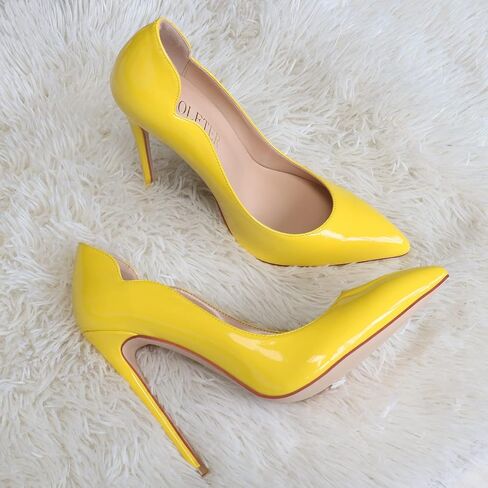 COLETER High Heels for Women, 4.72 inch/12cm Pointed Toe Dress Shoes Stiletto Heels Evening Party Pumps Natural 10.5 US in Saudi Arabia