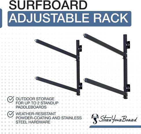 StoreYourBoard G-SUP Wall Mounted Standup Paddleboard Storage Rack, Adjustable Levels, Stand-up Paddle Board Holder in Kuwait