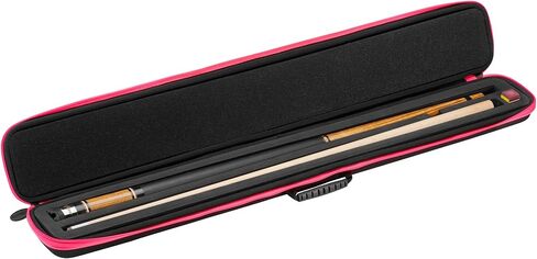 Casemaster Parallax Billiard/Pool Cue Case 600D Oxford Heavyweight Polyester Fabric and Padded Interior, Holds 1 Complete 2-Piece Cue (1 Butt/1 Shaft), Black with Orange Trim in Kuwait