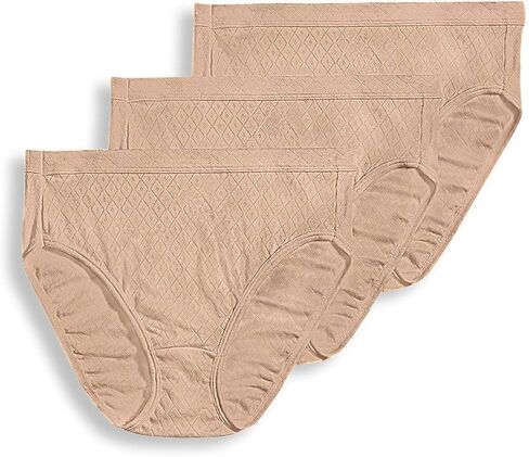 Jockey Women's Underwear Elance Breathe French Cut - 3 Pack, Black, 8 in Saudi Arabia