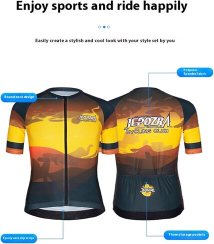 قمصان رجالية صيفية لركوب الدراجات بأكمام قصيرة سريعة الجفاف لركوب الدراجات بدلة سباق الدراجات الجبلية وسترة وقميص علوي in Kuwait