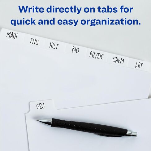 Avery 5-Tab Binder Dividers, Write-On Plain Tabs, 36 Sets (11506) in Saudi Arabia