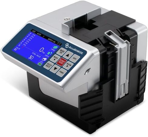 AccuBANKER D700 Multi Currency Duo Automatic Value Counting with 8-Point Counterfeit Bill Detector, Multi-Orientation Bill Feeding, Currency Detection USD & Euro, Commercial Grade in Saudi Arabia