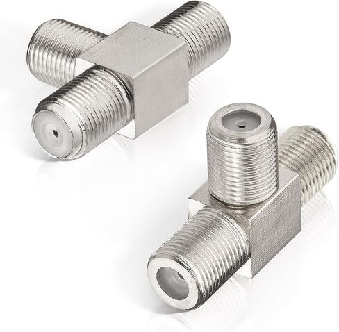 wlaniot F Type Coax Splitter 3 Way Adapter Connector F Jack Female to Double F Female RF Coaxial Adapter Connector for Combiner TV Cable Satellite Antenna 50 Ohm 5pcs in Kuwait