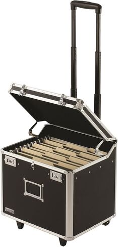 حافظة أعمال متنقلة من Vaultz Locking، حجم قانوني، 14.5 × 13.5 × 11 بوصة، أسود (VZ00194) in Kuwait