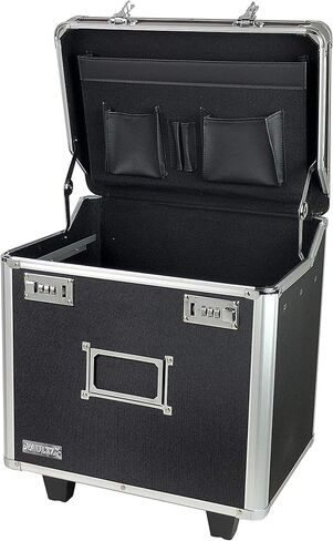 حافظة أعمال متنقلة من Vaultz Locking، حجم قانوني، 14.5 × 13.5 × 11 بوصة، أسود (VZ00194) in Kuwait