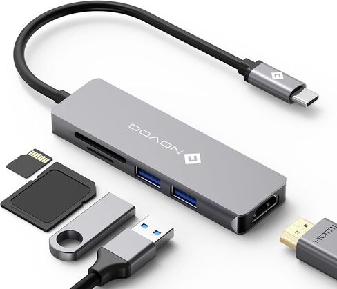 USB C Hub 4K@30Hz USB C to Dual HDMI Adapter with 100W Power Delivery, 3 USB Data Transfer, HDMI to USB C Adapter USB C Docking Station Dual Monitor for Dell HP Lenovo Asus, MacBook Pro Air in Kuwait