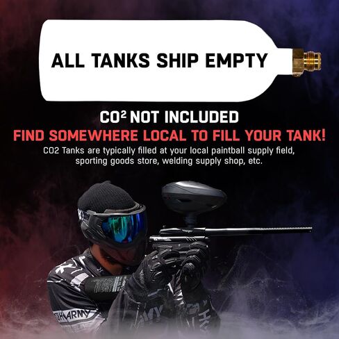 HK Army 20oz Refillable Aluminum CO2 Paintball Tank - Blue in Saudi Arabia