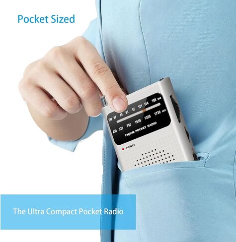 راديو Benss المحمول المطور AM FM، راديو ترانزستور مع مكبر صوت عالٍ ومقبس سماعة رأس، مشبك خلفي، راديو يعمل ببطارية 2AA لاستقبال طويل المدى للاستخدام الداخلي والخارجي والطوارئ (أسود) in Kuwait