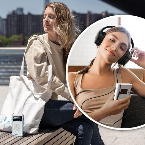 راديو Benss المحمول المطور AM FM، راديو ترانزستور مع مكبر صوت عالٍ ومقبس سماعة رأس، مشبك خلفي، راديو يعمل ببطارية 2AA لاستقبال طويل المدى للاستخدام الداخلي والخارجي والطوارئ (أسود) in Kuwait