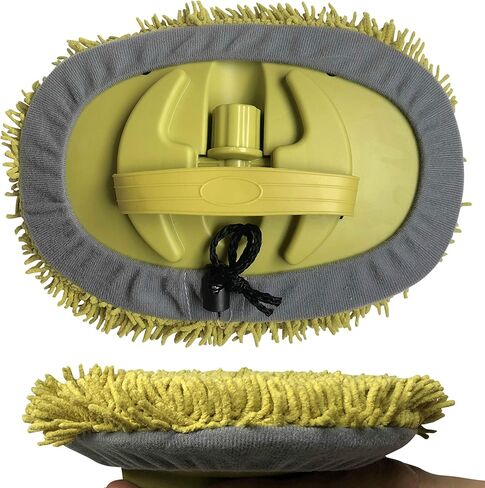 DocaPole Car Wash Mitt - 2 Pack - Premium Chennille Microfiber Car Wash Mitts - Rewashable Cleaning and Dusting Glove - Scratch Free - One Size Fits All (DocaPole Extension Pole Not Included) in Kuwait